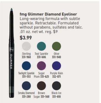 Fmg Glimmer - Diamond Eyeliner offers at $3.99 in Avon