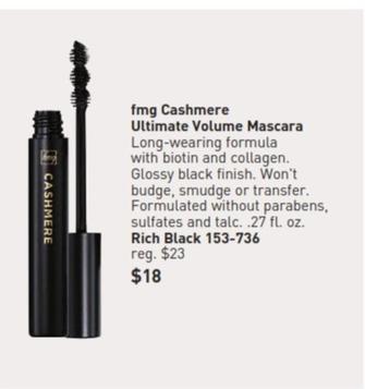 Fmg - Cashmere Ultimate Volume Mascara  offers at $18 in Avon