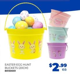 Easter Egg Hunt Buckets (20cm) offers at $2.99 in Prices Plus
