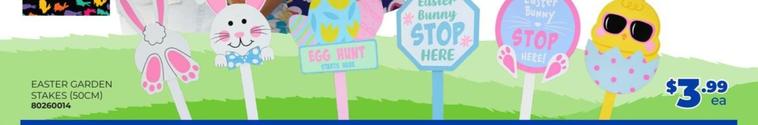 Easter Garden Stakes (50cm) offers at $3.99 in Prices Plus