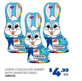Large Chocolate Rabbit With Smarties (100g) offers at $4.99 in Prices Plus