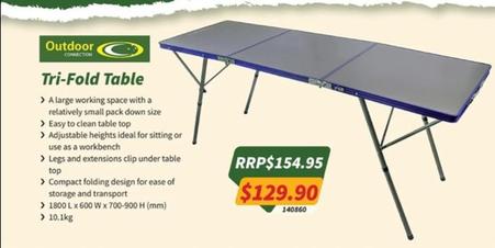 Tri-Fold Table offers at $129.9 in Tentworld