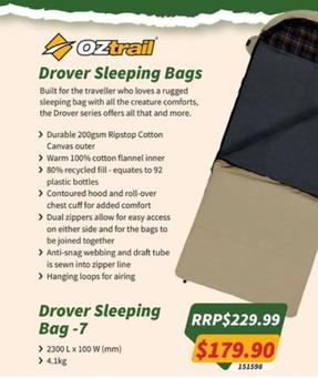 Oztrail - Drover Sleeping Bags offers at $179.9 in Tentworld