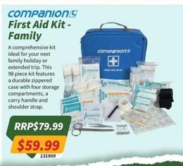 Companion - First Aid Kit - Family offers at $59.99 in Tentworld