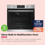 Westinghouse - 60cm Built-in Multifunction Oven offers at $849 in Bing Lee