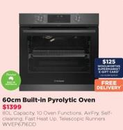 Westinghouse - 60cm Built-in Pyrolytic Oven offers at $1399 in Bing Lee