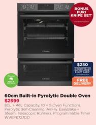 Westinghouse - 60cm Built-in Pyrolytic Double Oven offers at $2599 in Bing Lee