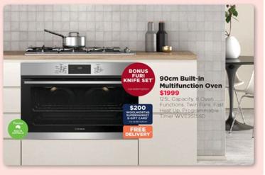 Westinghouse - 90cm Built-in Multifunction Oven offers at $1999 in Bing Lee