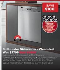 Miele - Built-under Dishwasher - Cleansteel offers at $2699 in Bing Lee