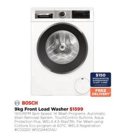 Bosch - 9kg Front Load Washer  offers at $1599 in Bing Lee