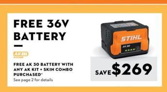 Stihl - Free 36v Battery offers in Stihl
