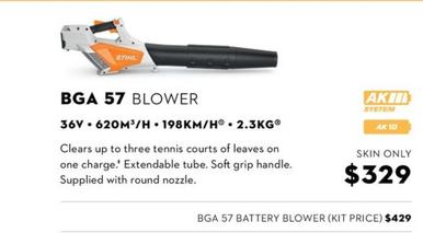 Bga 57 Blower offers at $329 in Stihl