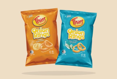 Thins Onion Rings 45g varieties offers at $6 in 7 Eleven