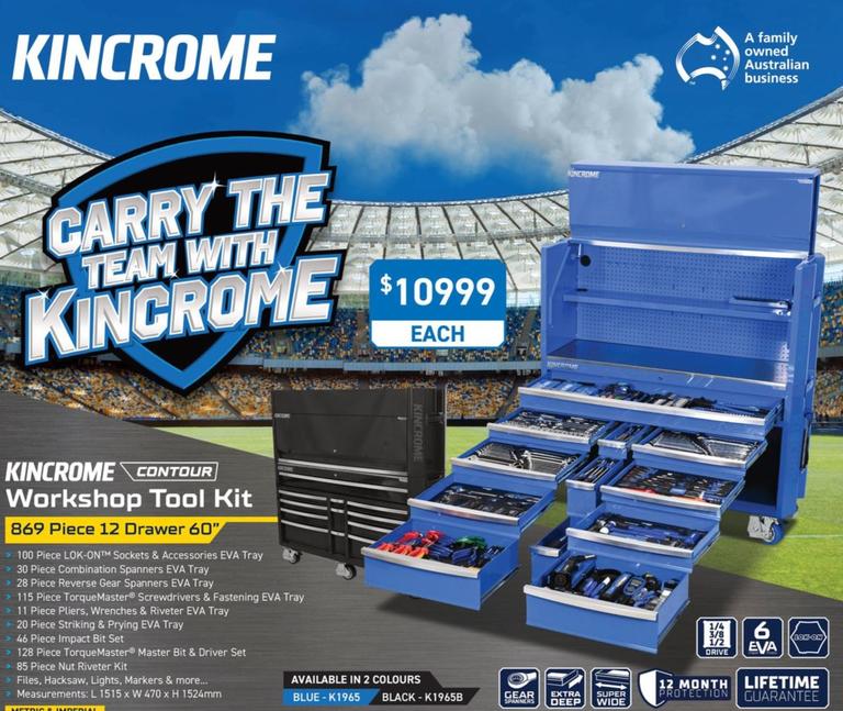 Kincrome - Workshop Tool Kit offers at $10999 in Kincrome