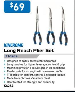 Kincrome - Long Reach Plier Set offers at $69 in Kincrome
