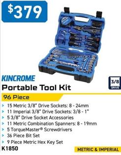 Kincrome - Portable Tool Kit offers at $379 in Kincrome