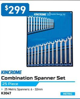Kincrome - Combination Spanner Set offers at $299 in Kincrome