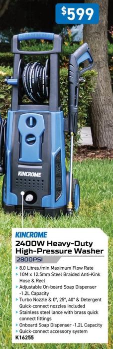 Kincrome - 2400w Heavy-duty High-pressure Washer offers at $599 in Kincrome