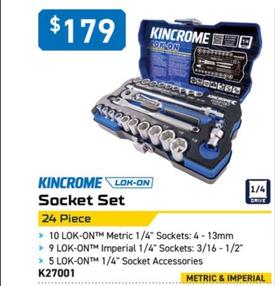 Kincrome - Socket Set 24 Piece offers at $179 in Kincrome