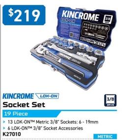 Kincrome - Socket Set 19 Piece offers at $219 in Kincrome