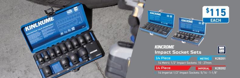 Kincrome - Impact Socket Sets offers at $115 in Kincrome