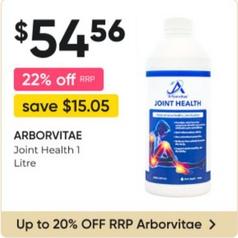Arborvitae - Joint Health 1 Litre offers at $54.56 in Super Pharmacy