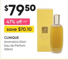 Clinique - Aromatics Elixir Eau De Parfum 100ml offers at $79.5 in Super Pharmacy