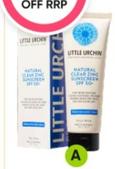 Little Urchin - Natural Clear Zinc Sunscreen Spf50 100g offers at $24 in Super Pharmacy