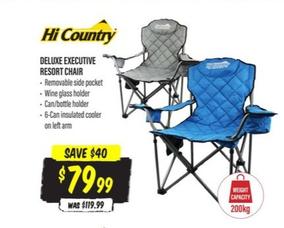 Hi Country - Deluxe Executive Resort Chair offers at $79.99 in Aussie Disposals