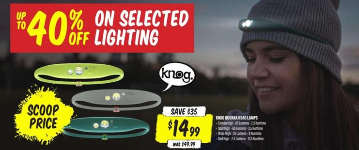 Knog Quokka Head Lamps offers at $14.99 in Aussie Disposals