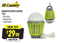 Hi Country - Mosquito Zapper Lantern 2in1 offers at $29.99 in Aussie Disposals