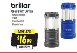 Brillar - Pop-up 9 Watt Lantern offers at $16.99 in Aussie Disposals