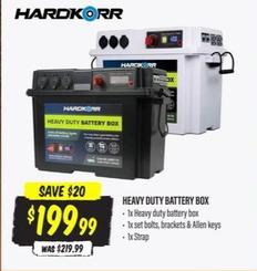 Hardkorr - Heavy Duty Battery Box offers at $199.99 in Aussie Disposals