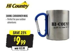 Hi Country - 300ml Carabiner Mug offers at $9.99 in Aussie Disposals