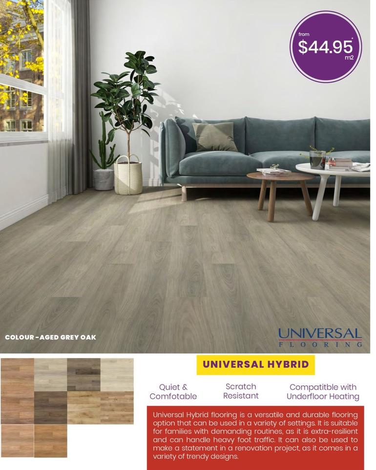 Universal Flooring - Colour - Aged Grey Oak offers at $44.95 in Solomon Flooring