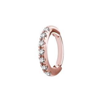 Rose Gold Steel Oval Rook Ring - Premium Zirconia offers at $39.95 in Essential Beauty