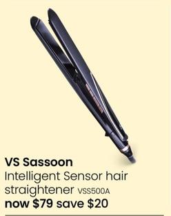 VS Sassoon - Intelligent Sensor Hair Straightener offers at $79 in Myer