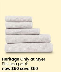 Heritage - Ellis Spa Pack offers at $50 in Myer