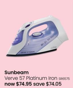 Sunbeam - Verve 57 Platinum Iron offers at $74.95 in Myer