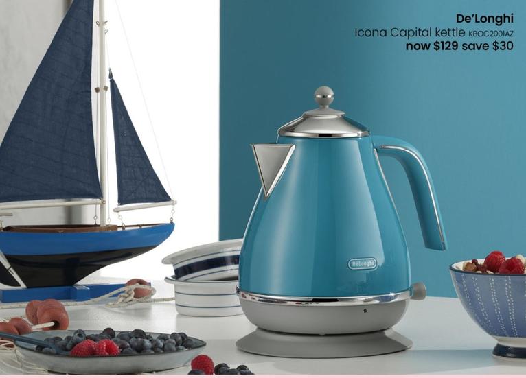 De Longhi - Icona Capital Kettle offers at $129 in Myer