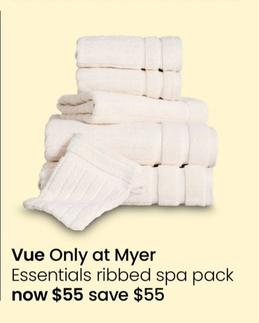 Vue -  Essentials Ribbed Spa Pack offers at $55 in Myer