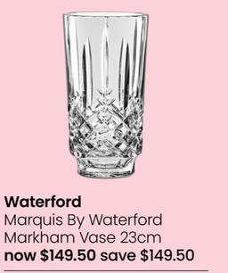 Waterford - Marquis by Waterford Markham Vase 23cm offers at $149.5 in Myer