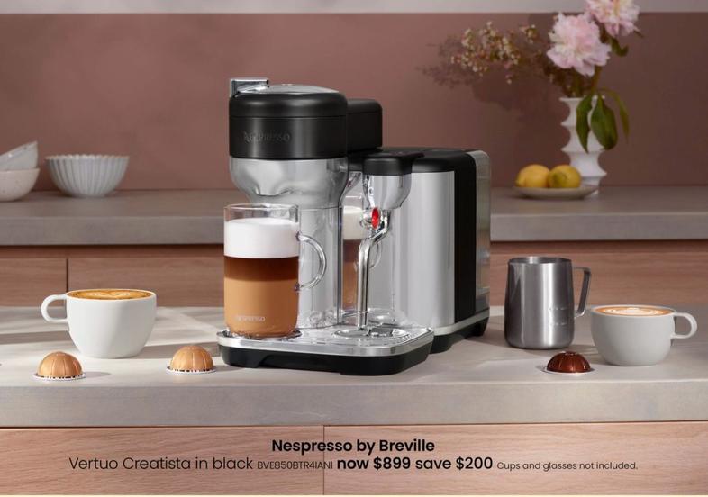 Nespresso - by Breville Vertuo Creatista in Black offers at $899 in Myer