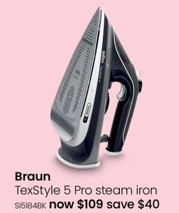 Braun - Texstyle 5 Pro Steam Iron offers at $109 in Myer