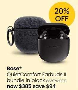 Bose - QuietComfort Earbuds II Bundle in Black offers at $385 in Myer
