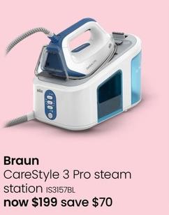Braun - CareStyle 3 Pro Steam Station offers at $199 in Myer
