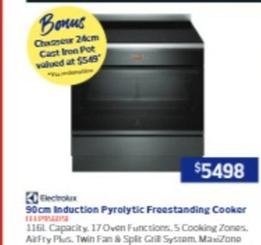 Electrolux - 90cm Induction Pyrolytic Freestanding Cooker offers at $5498 in Retravision