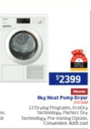 Miele - 8kg Heat Pump Dryer offers at $2399 in Retravision
