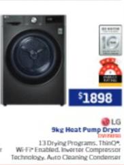 Lg - 9kg Heat Pump Dryer offers at $1898 in Retravision