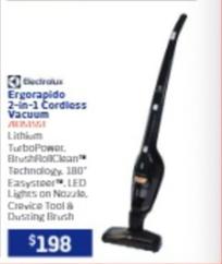 Electrolux - Ergorapido 2-in-1 Cordless Vacuum offers at $198 in Retravision